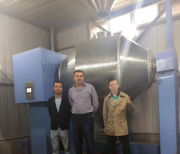 JHX1500L臥式混合機成套生產(chǎn)線發(fā)往客戶工廠